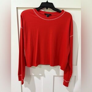 Red Orange Long Sleeve Women’s Top